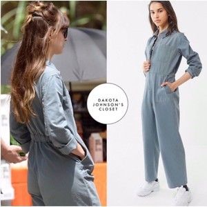 UO BDG Size Medium Rosie Utility Jumpsuit Celebrity Style Boho Full Zip Pockets